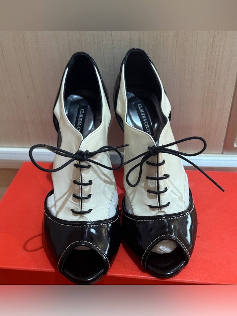 Claudia Ciuti Women's Leather
Peep-toe Heels